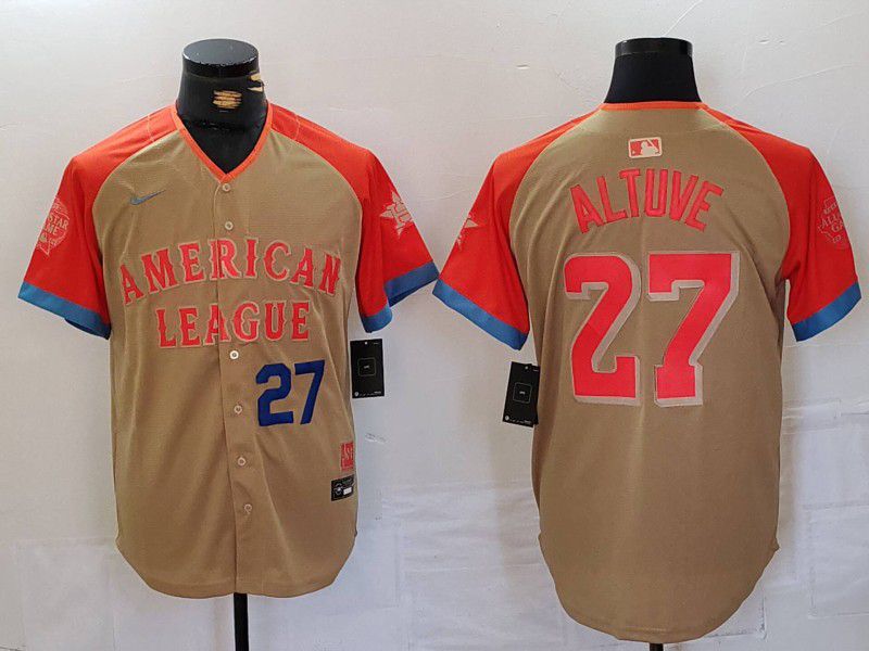 Men Houston Astros #27 Altuve Orange All star 2024 Nike MLB Jersey style 3->houston astros->MLB Jersey